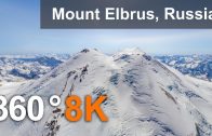 360°, Mount Elbrus, Russia. 8K aerial video
