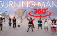 VR Burning Man experience, speed through a canyon on a longboard