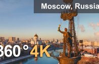 360 video of Moscow. Capital of Russia from above. 4K aerial video