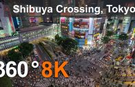 360 video, Shibuya Crossing. Tokyo, Japan. 8K video