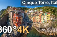 360°, Cinque Terre, Italy. 4K aerial video