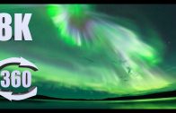 360 8K video of the Aurora Borealis over Paxon Lake, Alaska