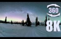 8K 360 VR footage of the Northern Lights and Milky Way over Eureka, AK