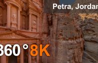Ancient city of Petra, Jordan. Aerial 360 video in 8K. Virtual travel