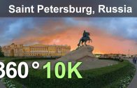 Saint Petersburg, Russia. Virtual travel. Aerial 360 video in 10K