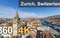 Zurich, Switzerland. Teaser. Aerial 360 video in 4K. Virtual travel
