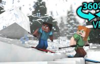 360° Video || Snow Cube Chasing – Minecraft VR