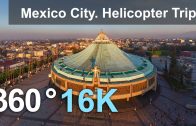 Mexico City, Helicopter Trip. Aerial 360 video in 16K