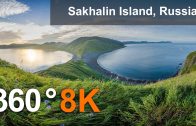 Sakhalin Island. Aerial 360 video in 8K