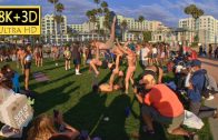 8k 3D Gymnastics on the beach, Balancing Women at Muscle Beach Walk California Quest 2/Pro/etc